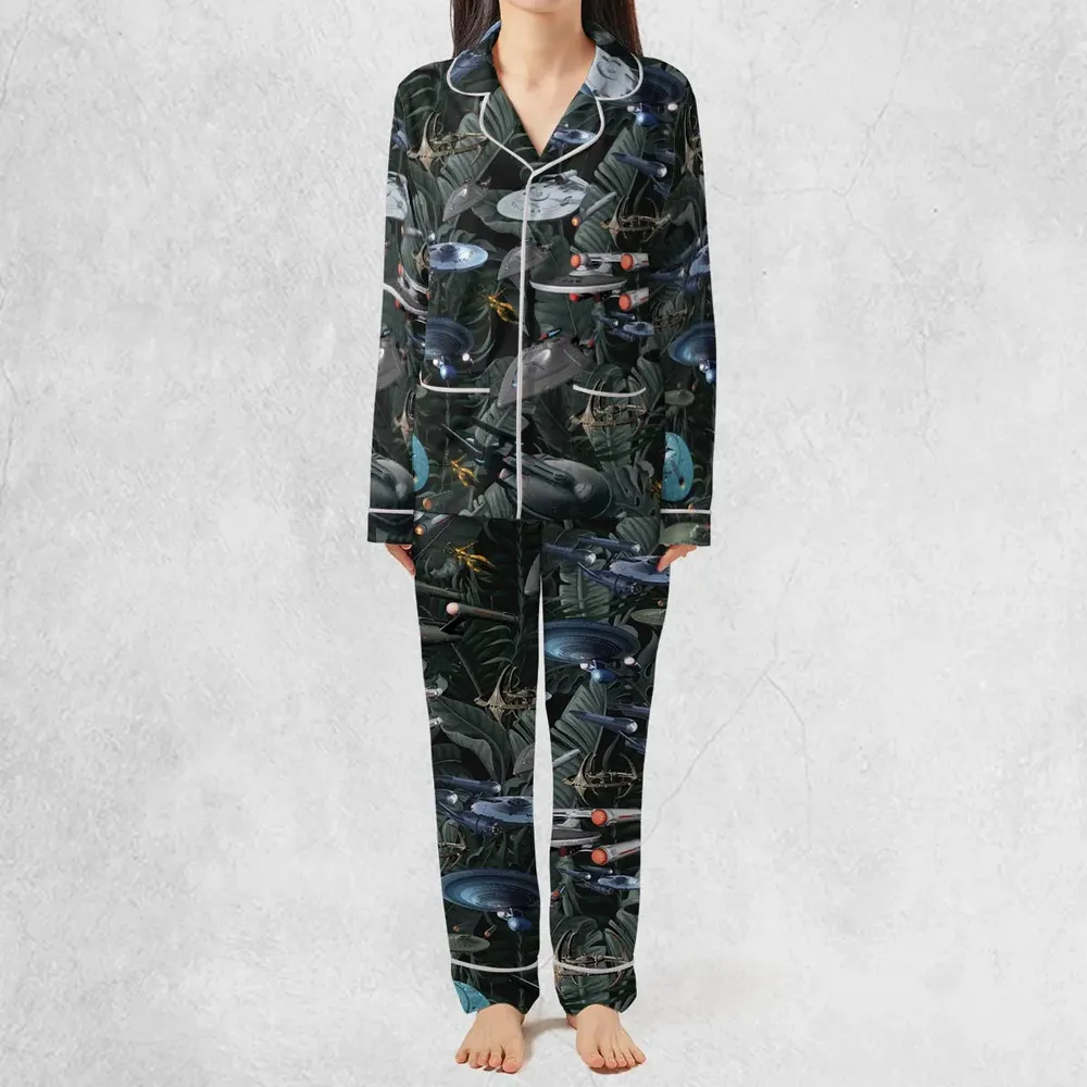Star Trek Spaceship Pattern Pajamas Set - 3