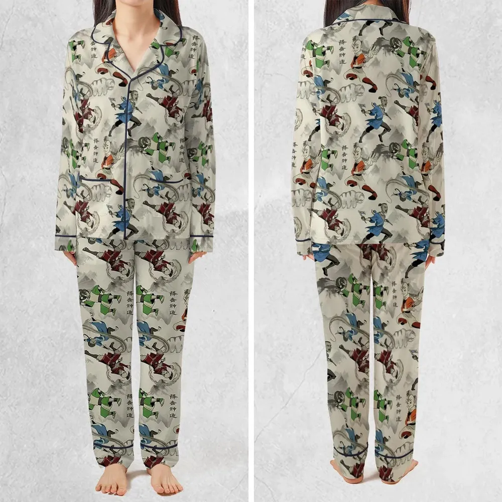 Aang Katara Toph Beifong Sokka Avatar The Last Airbender Pajamas Set - 2