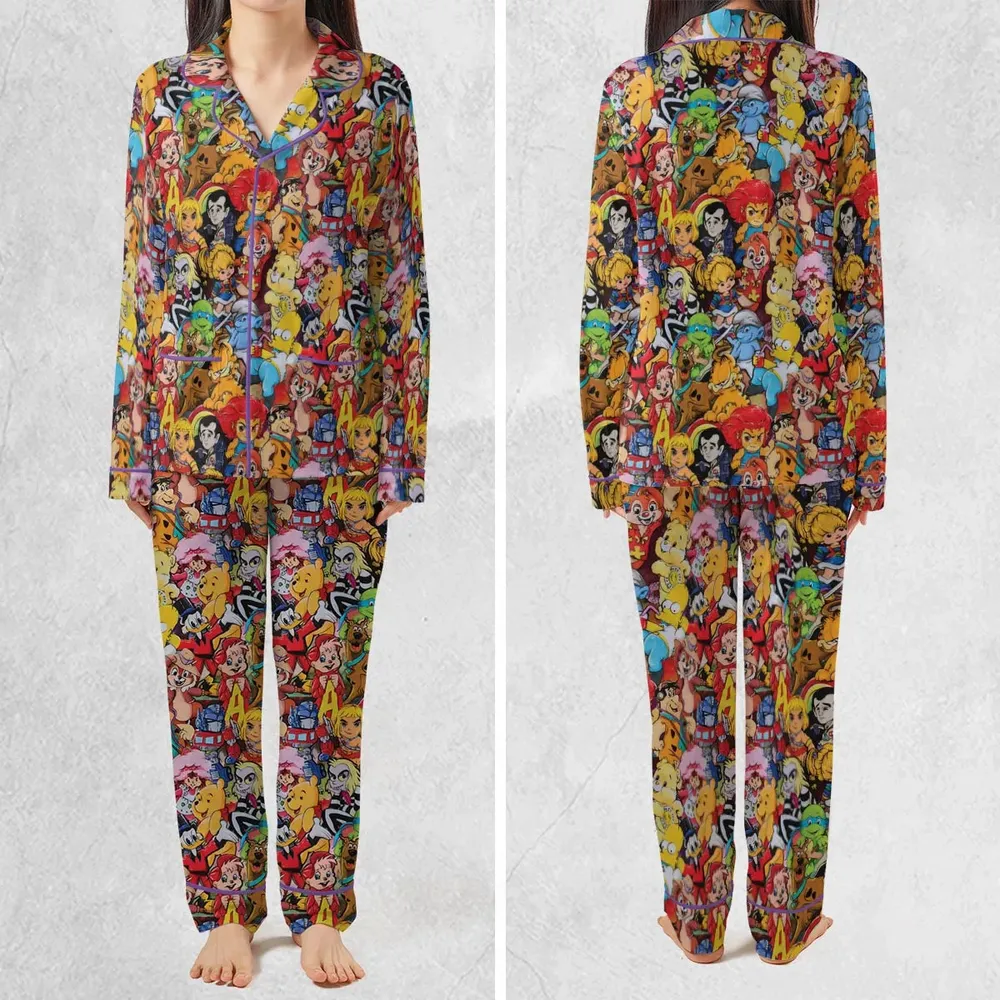 Old Cartoon Characters Pajamas Set - 2