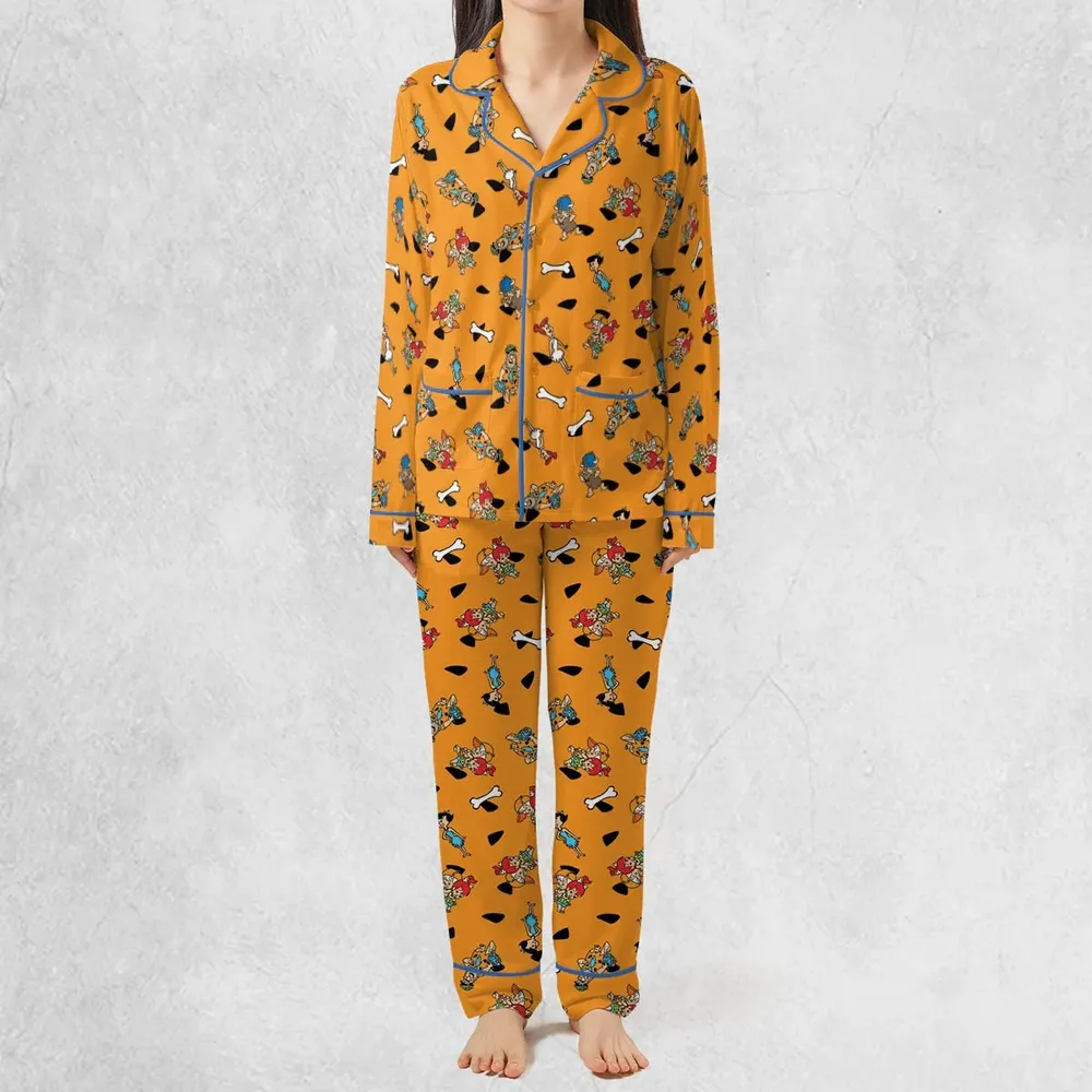 Stone Age The Flintstones Characters Pajamas Set - 3