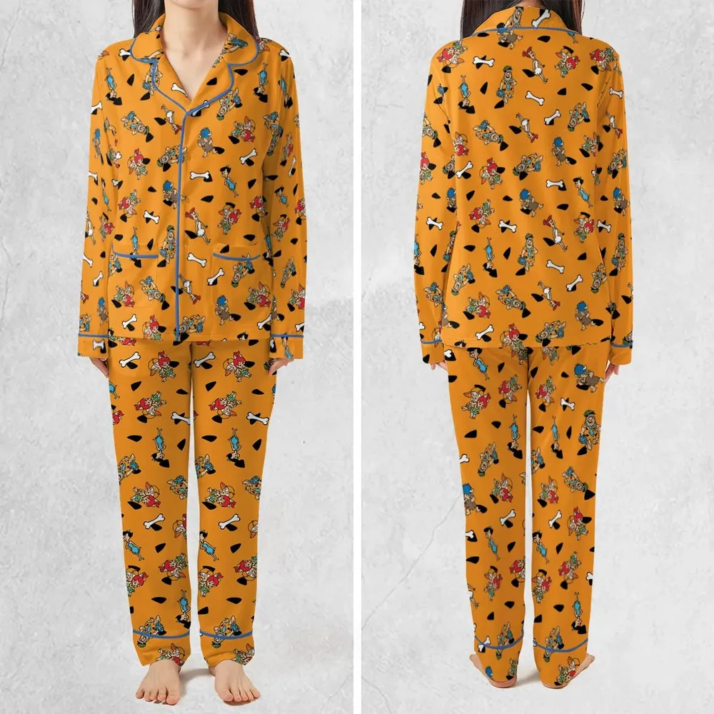 Stone Age The Flintstones Characters Pajamas Set - 2