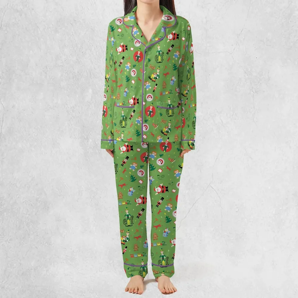 ELF Christmas Pattern Pajamas Set - 3