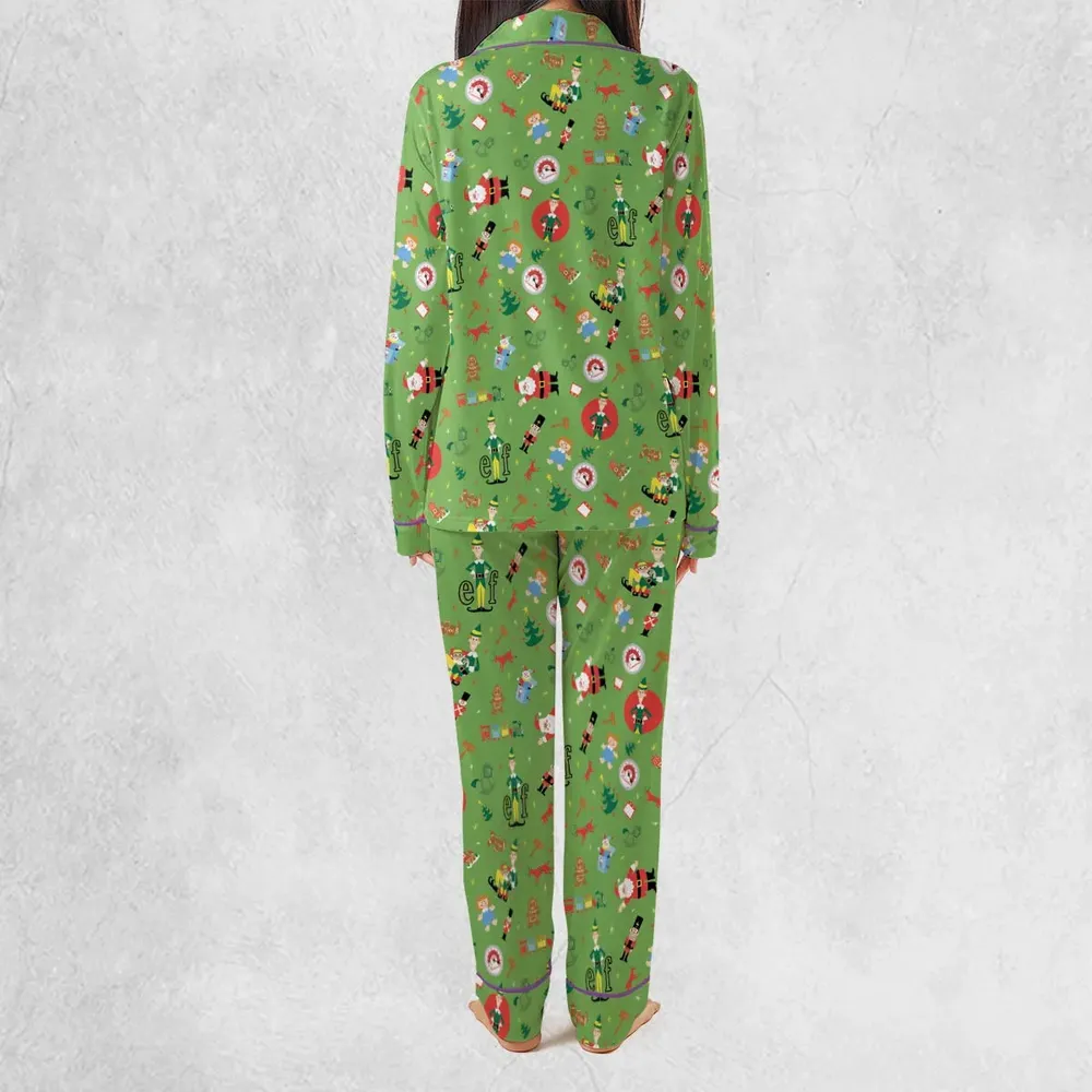 ELF Christmas Pattern Pajamas Set - 4