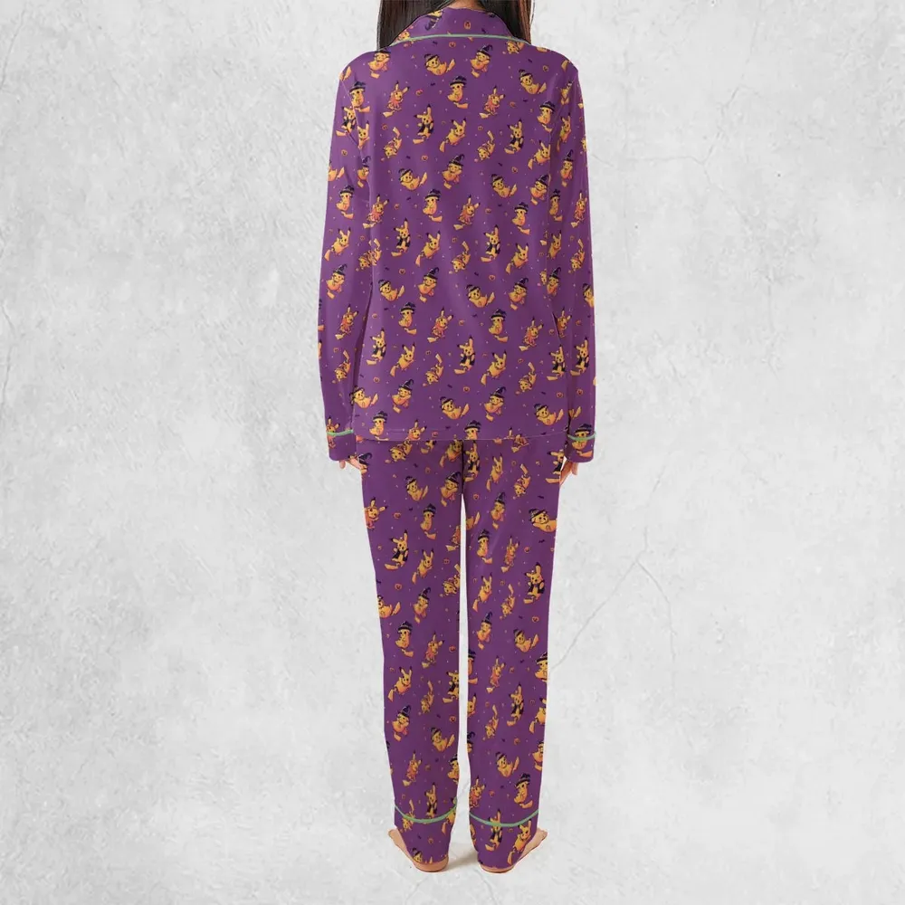Electric Halloween Cute Pikachu Pattern Pajamas Set - 4