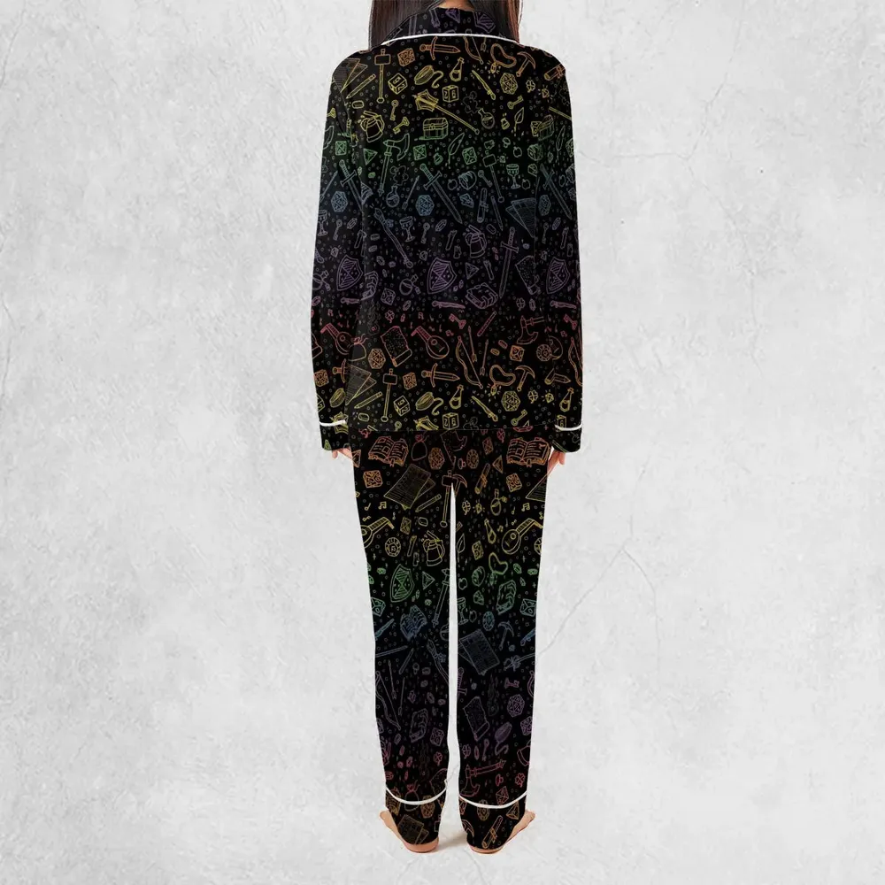 DnD Tabletop RPG Pattern Pajamas Set - 4