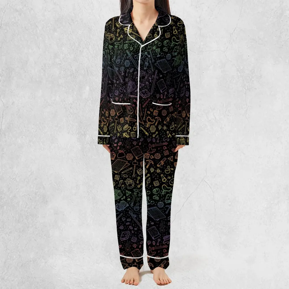 DnD Tabletop RPG Pattern Pajamas Set - 3