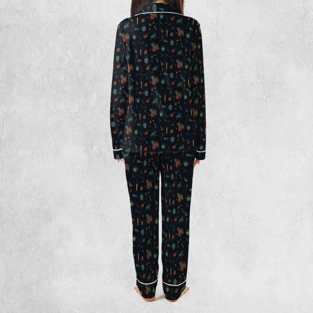 DnD Items and Monsters Pattern Pajamas Set - 4