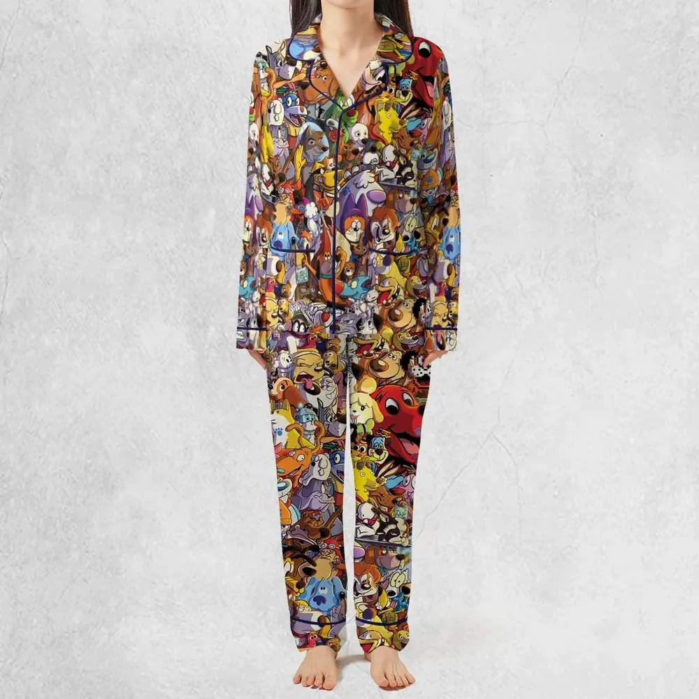 Dogs From Famous Cartoons Pajamas Set - 3