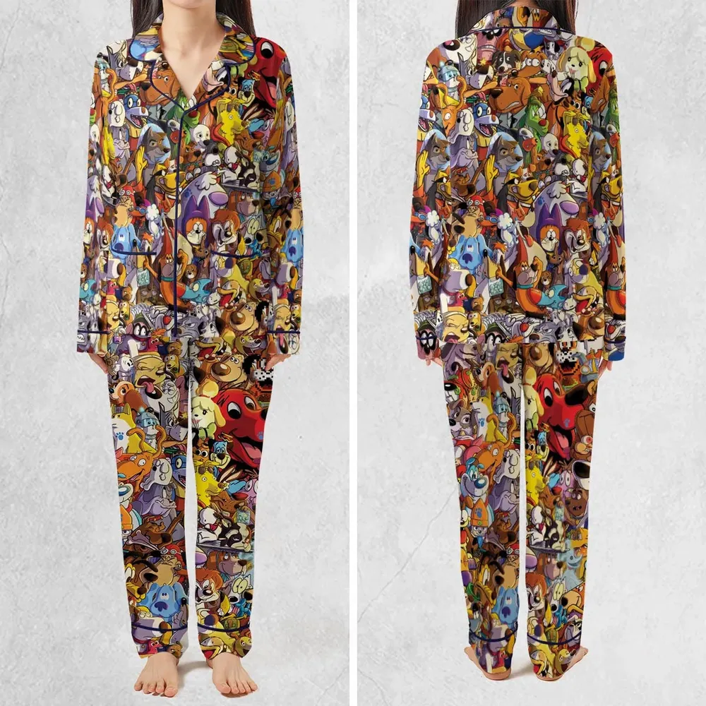 Dogs From Famous Cartoons Pajamas Set - 2