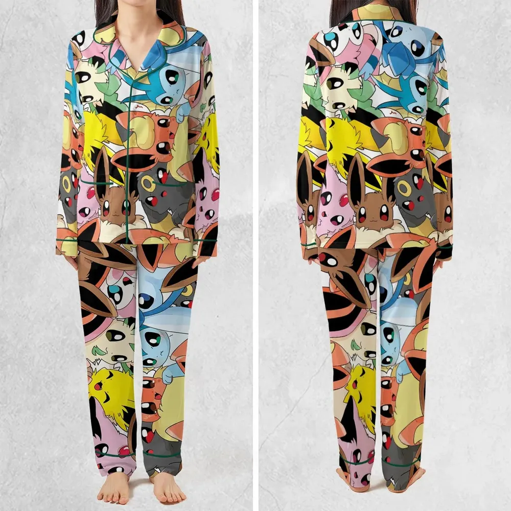 Cute Eevee Evolution Pokemon Pajamas Set - 2