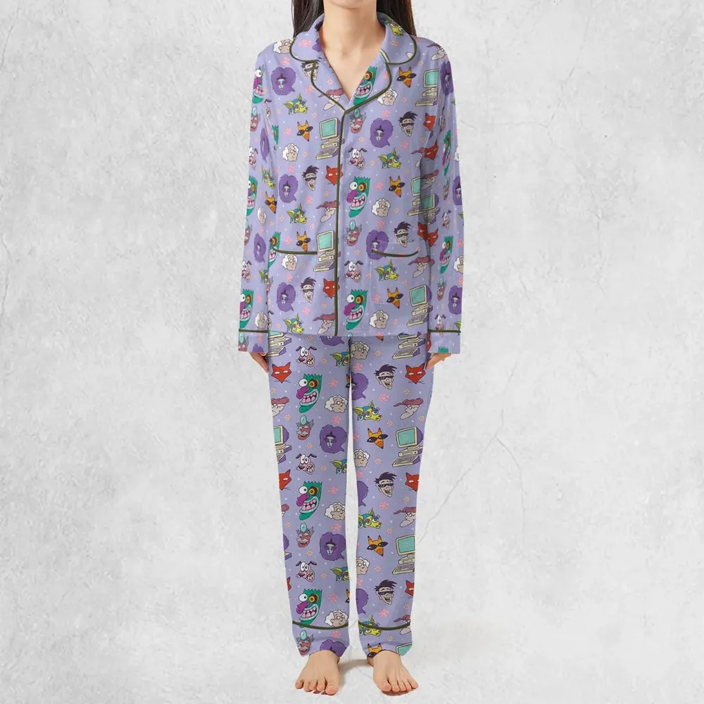 Courage the Cowardly Dog Characters Pattern Pajamas Set - 3