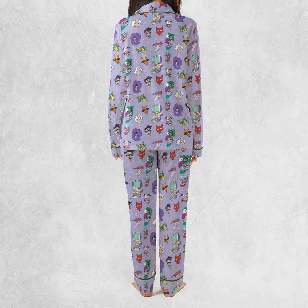Courage the Cowardly Dog Characters Pattern Pajamas Set - 4