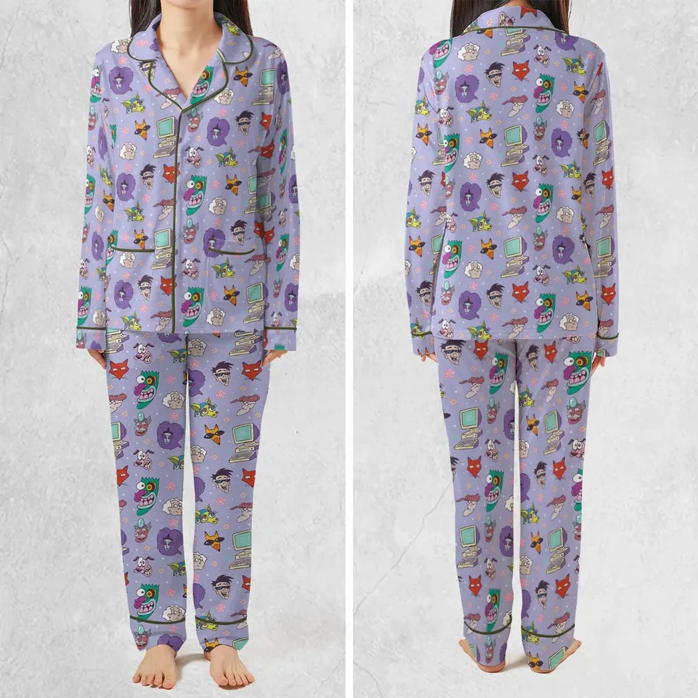 Courage the Cowardly Dog Characters Pattern Pajamas Set - 2