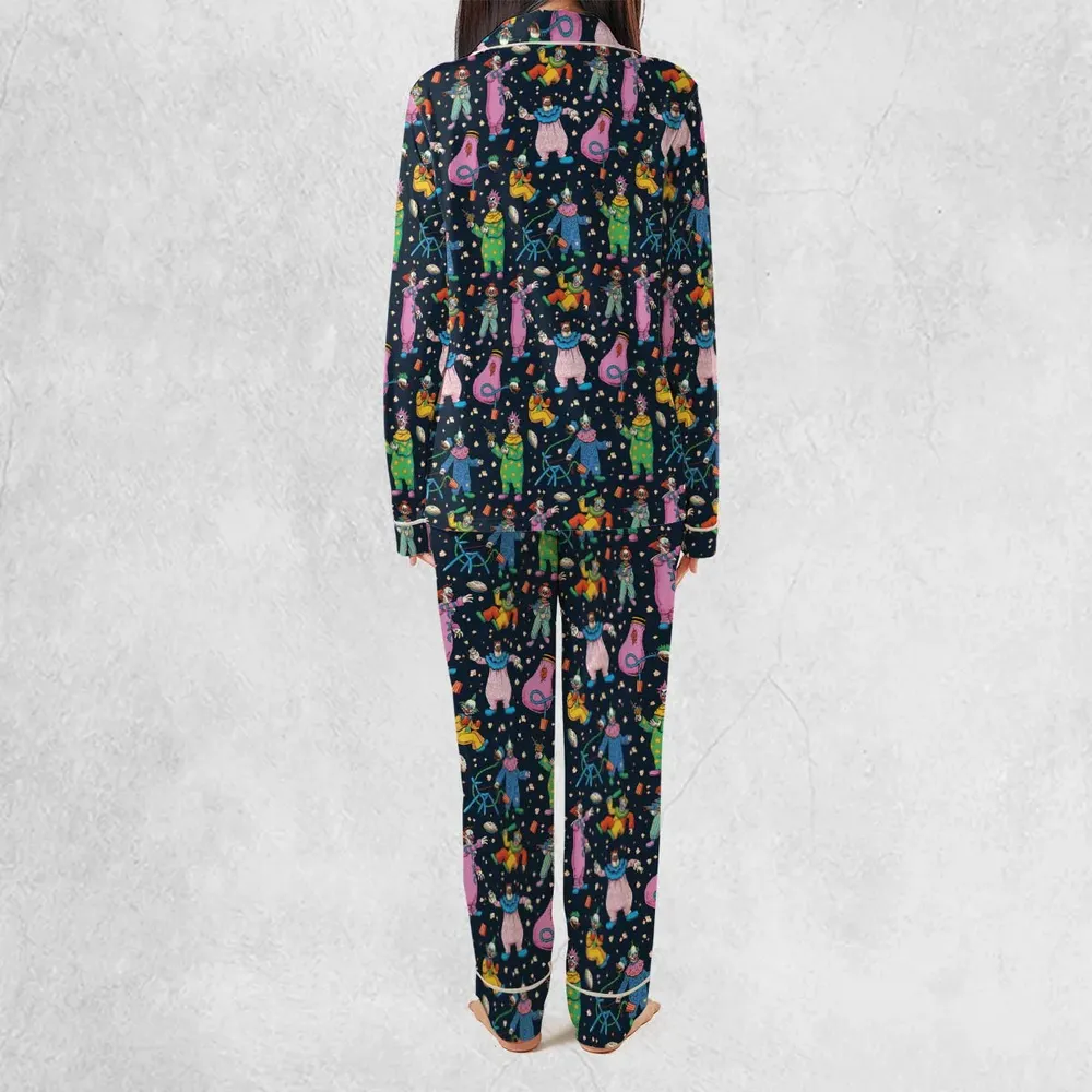 Clowns Popcorn Killer Klowns from Outer Space Pattern Pajamas Set - 4