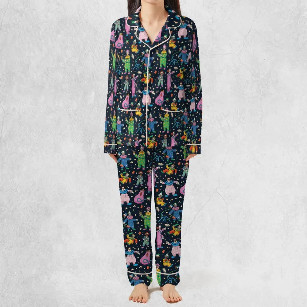 Clowns Popcorn Killer Klowns from Outer Space Pattern Pajamas Set - 3