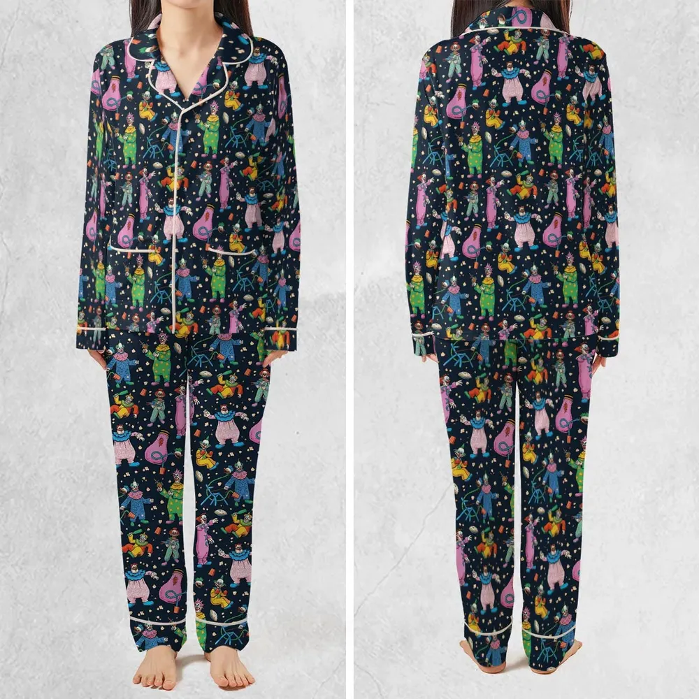 Clowns Popcorn Killer Klowns from Outer Space Pattern Pajamas Set - 2