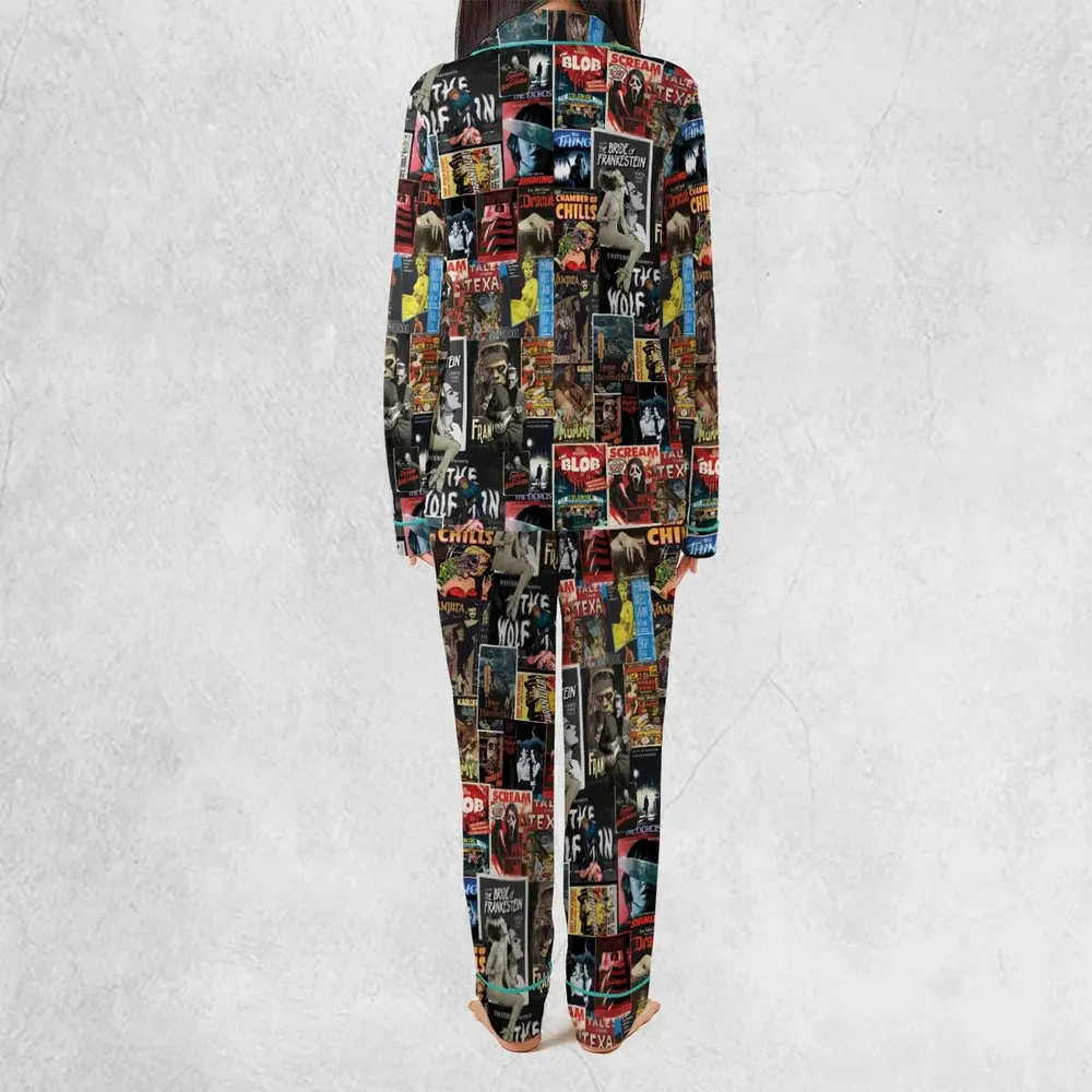 Classic Horror Movie Posters Monster Universal Scream Ghostface The Thing Pajamas Set - 4