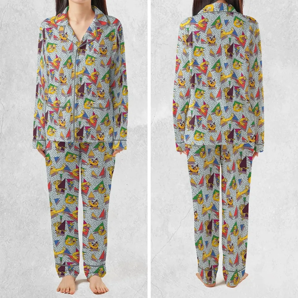 Catdog 90s Cartoon Pattern Pajamas Set - 2
