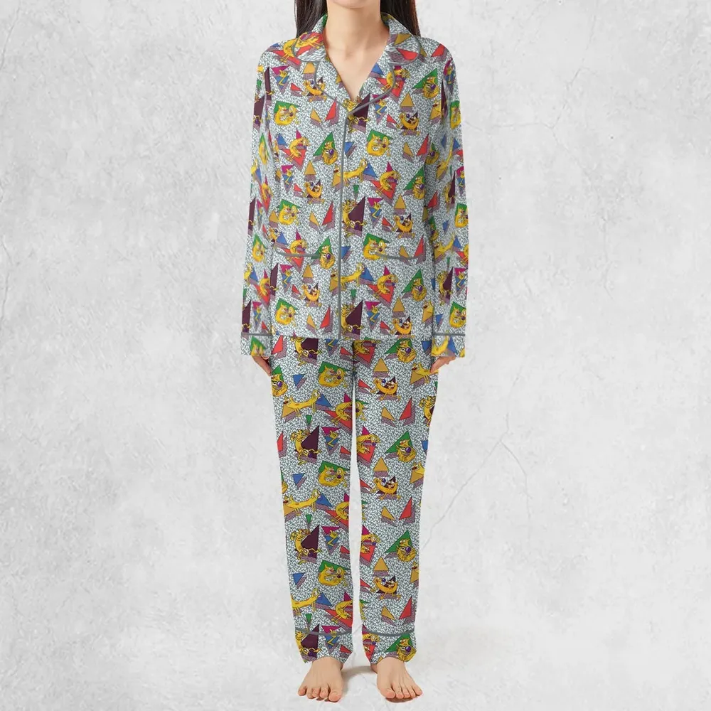 Catdog 90s Cartoon Pattern Pajamas Set - 3