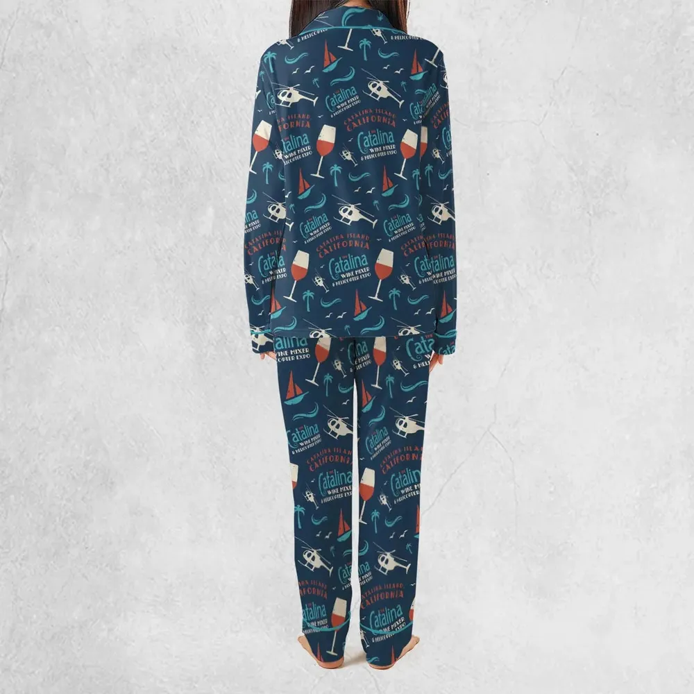 Catalina Wine Mixer Pattern Pajamas Set - 4