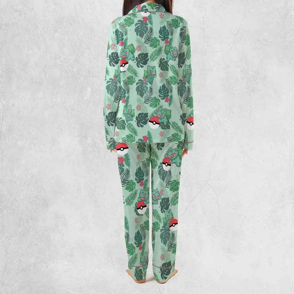Bulbasaur Pokemon Pattern Pajamas Set - 4