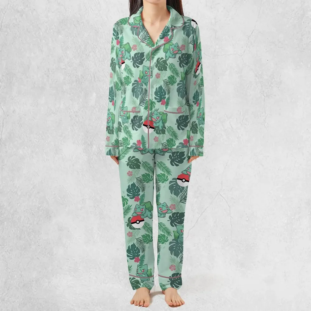 Bulbasaur Pokemon Pattern Pajamas Set - 3