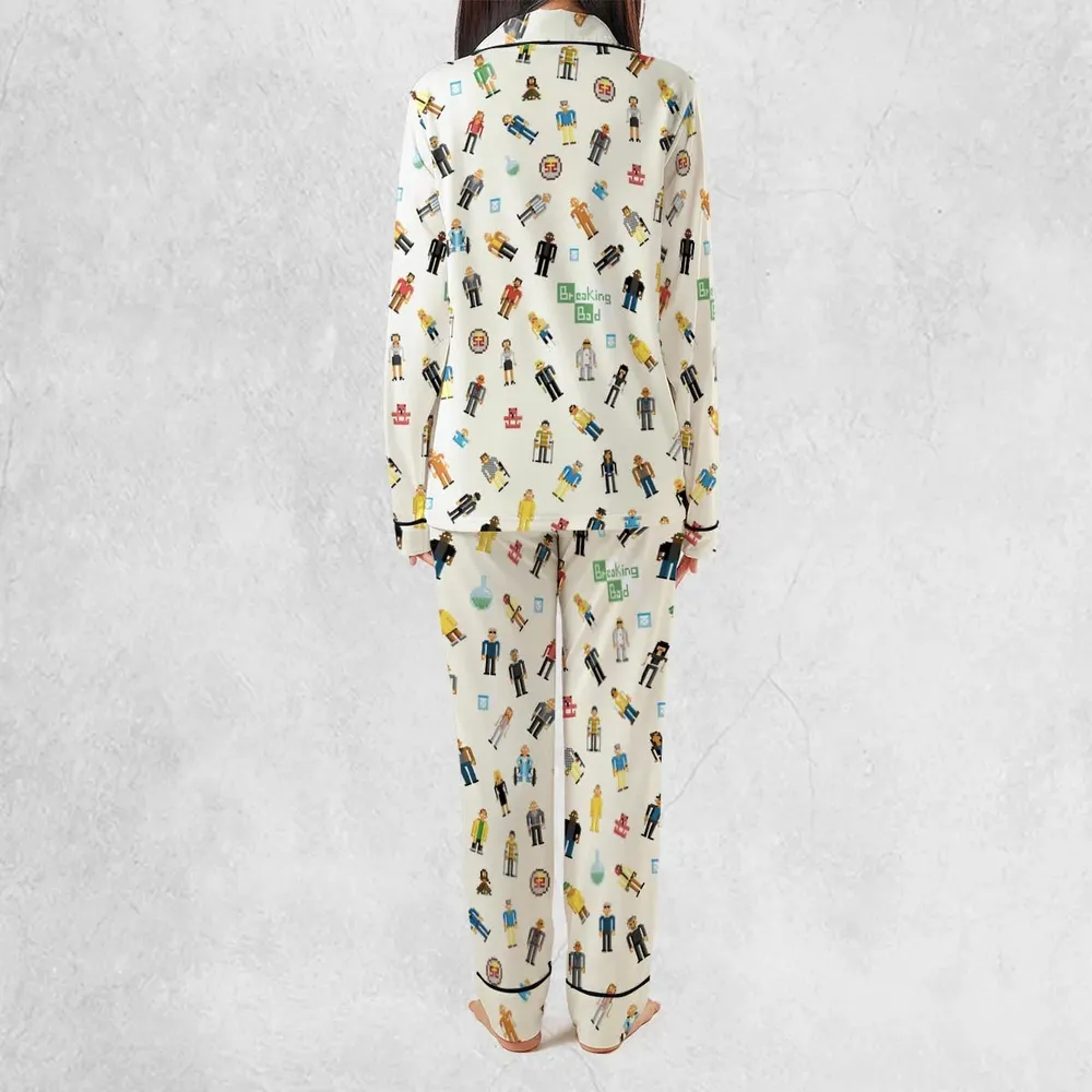 Breaking Bad in Pixels Pattern Pajamas Set - 4