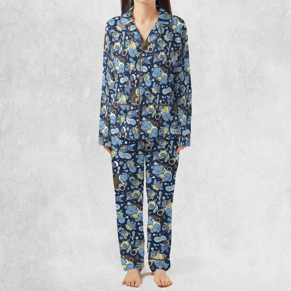Blastoise Wartortle Squirtle Pokemon Pattern Pajamas Set - 3