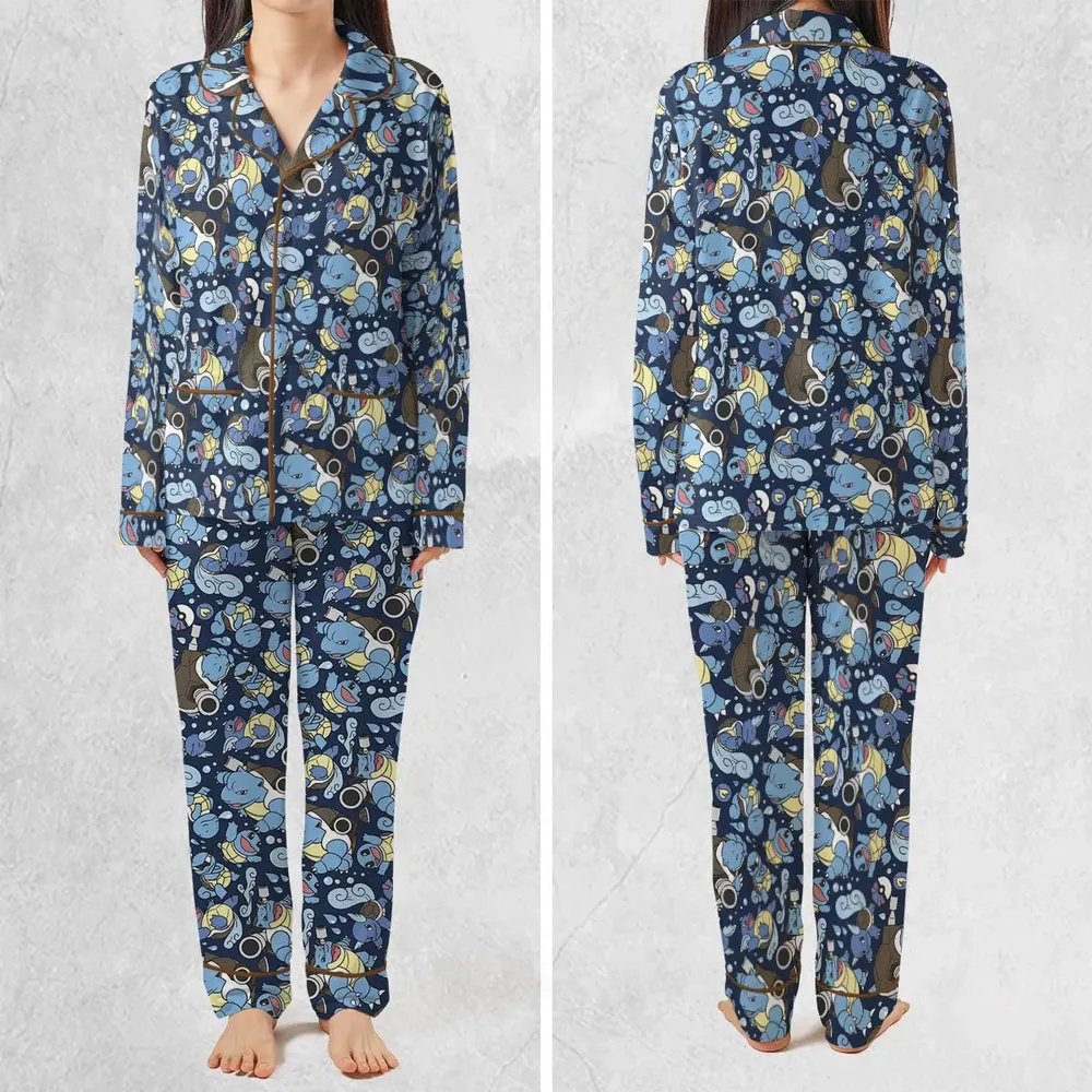 Blastoise Wartortle Squirtle Pokemon Pattern Pajamas Set - 2