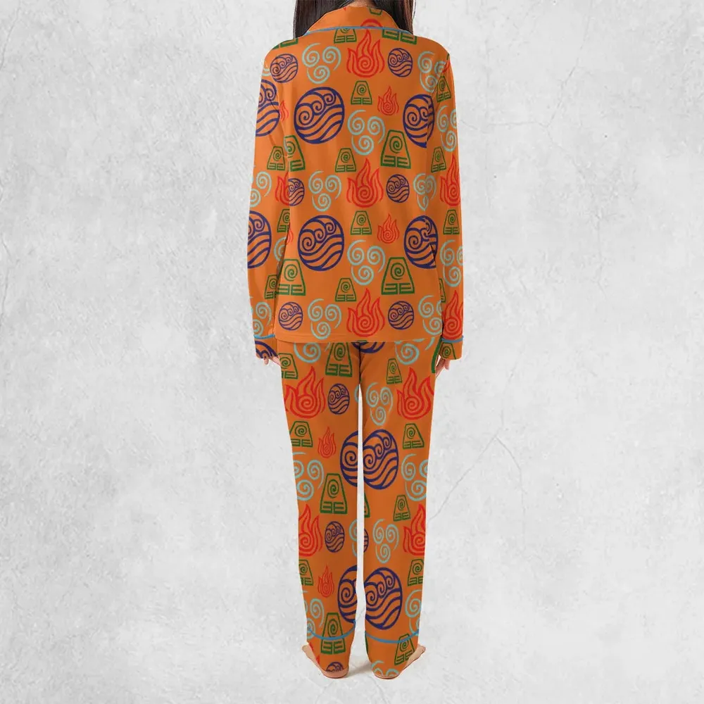 Bending Elements Avatar Button Up Pajamas Set - 4