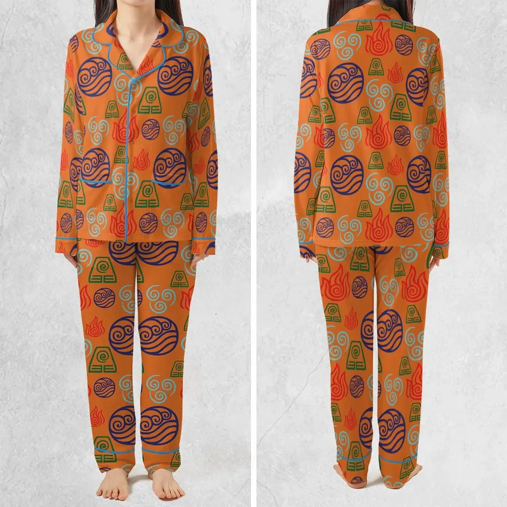 Bending Elements Avatar Button Up Pajamas Set - 2