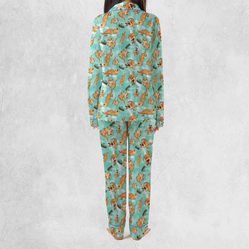Bearded Dragon Pattern Pajamas Set - 4