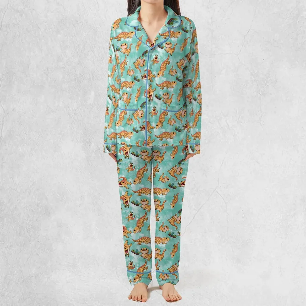 Bearded Dragon Pattern Pajamas Set - 3