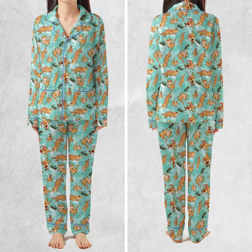 Bearded Dragon Pattern Pajamas Set - 2
