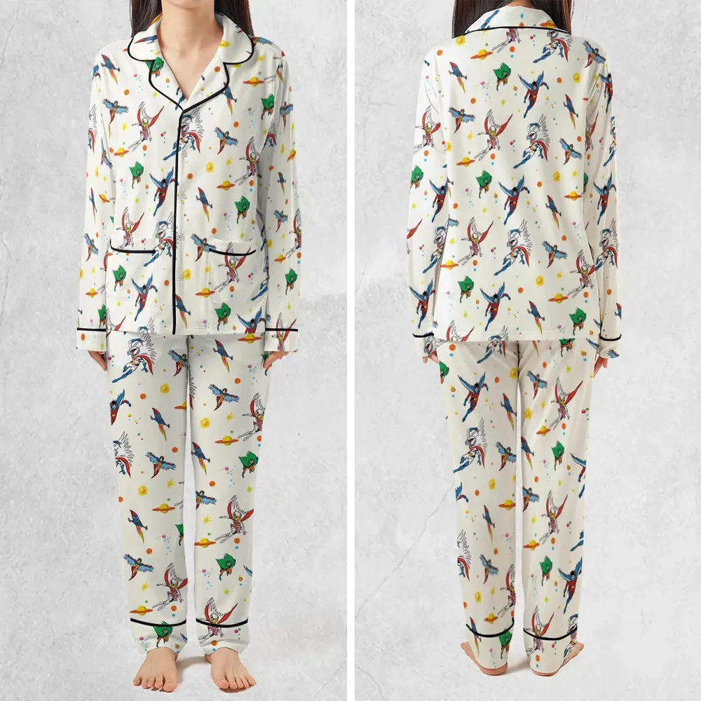 Battle of the Planets Pattern Pajamas Set - 2