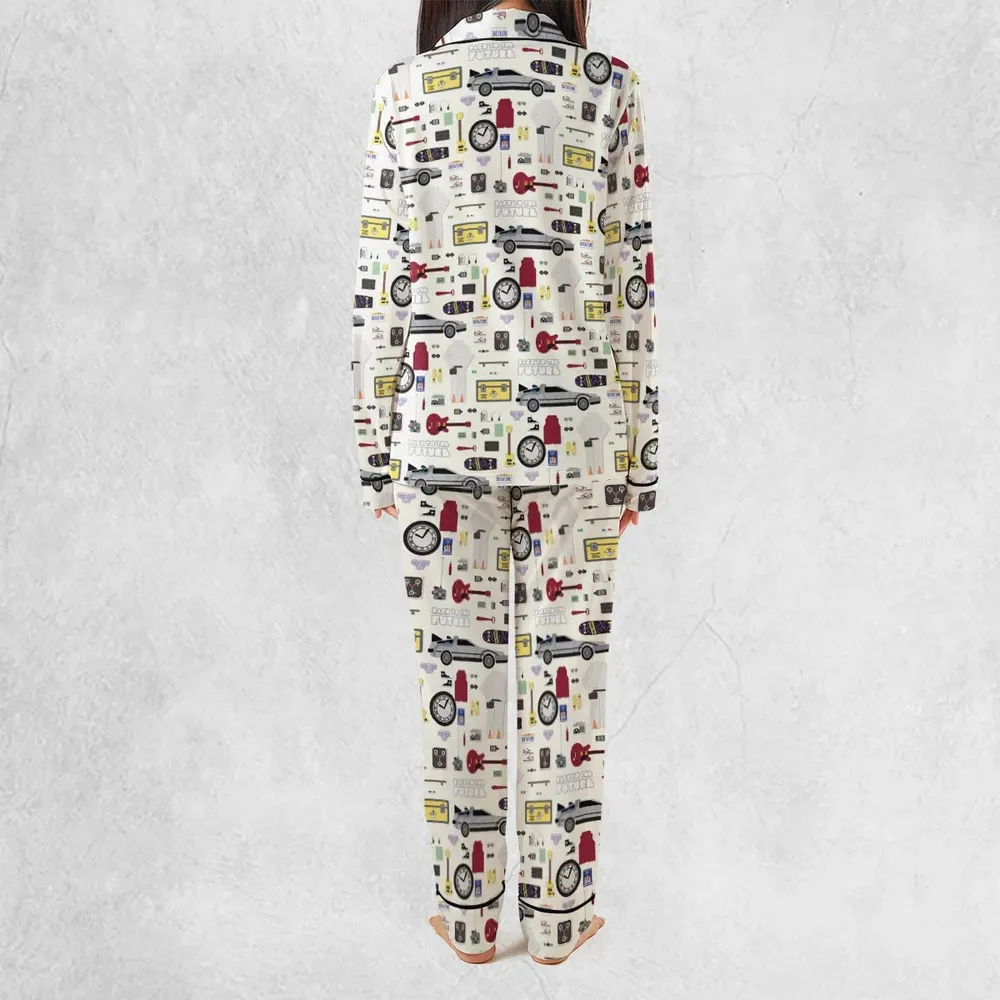 Back to the Future Pattern Pajamas Set - 4