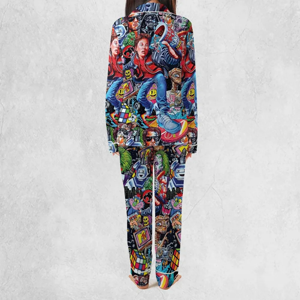 Back To The 80s Pop Culture 80s Movies Characters Pajamas Set - 4
