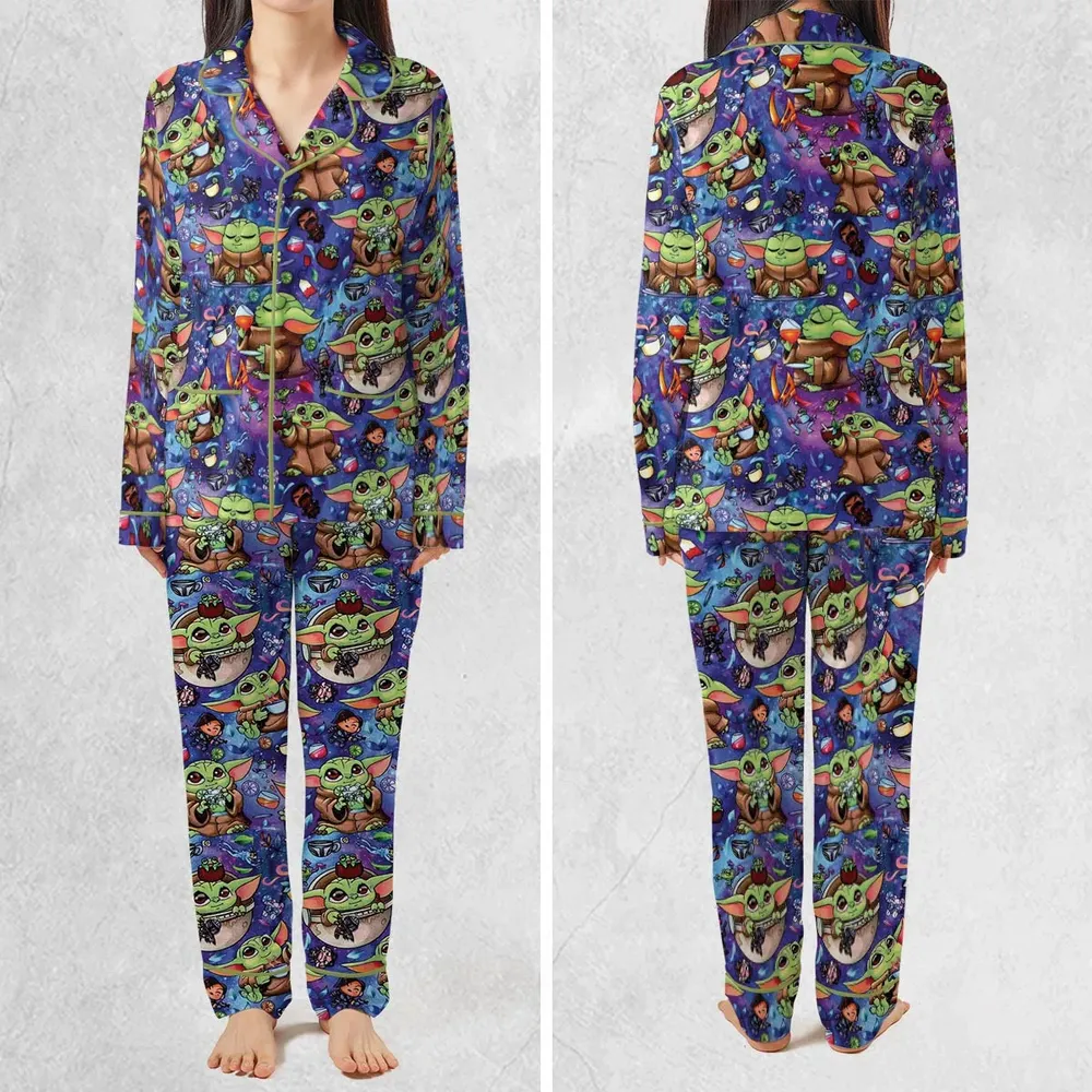 Baby Yoda In the Galaxy Pajamas Set - 2