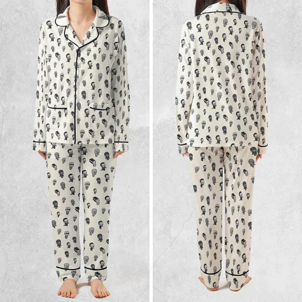 Baby Monsters Pattern Pajamas Set - 2