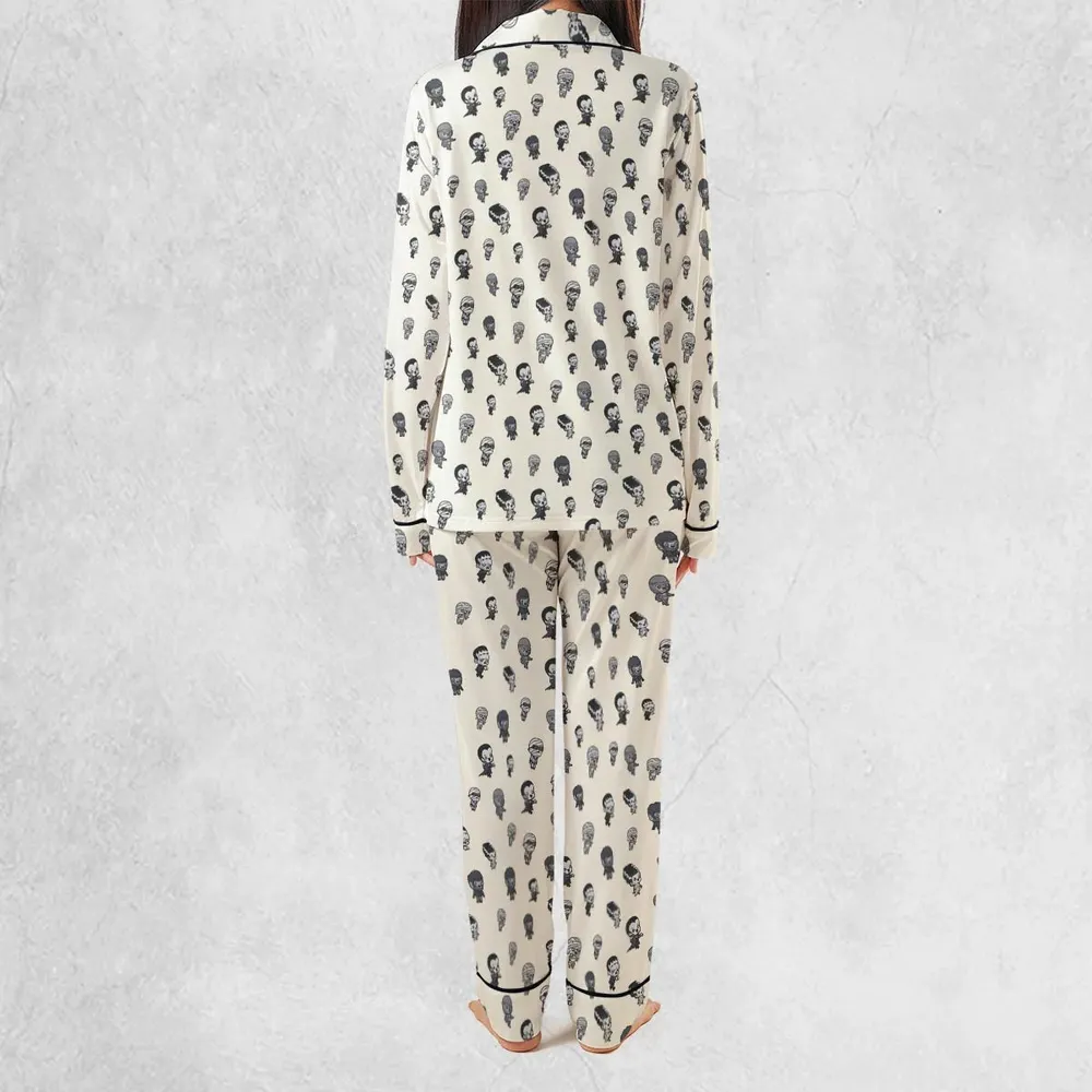 Baby Monsters Pattern Pajamas Set - 4