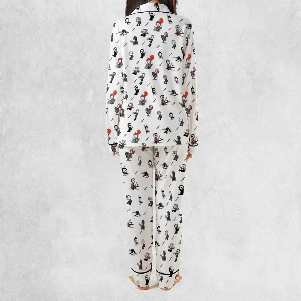 Baby Horror Characters Pattern Pajamas Set - 4