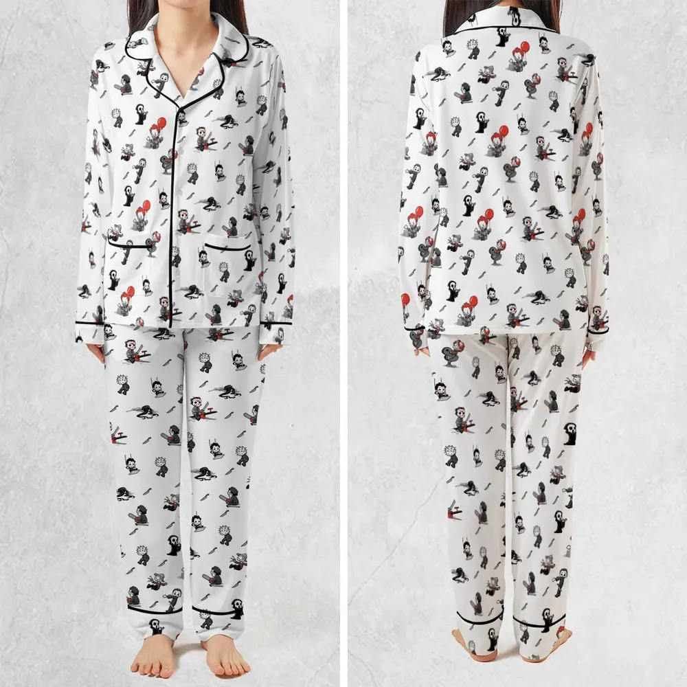 Baby Horror Characters Pattern Pajamas Set - 2