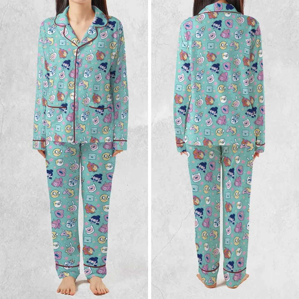 Adventure Time Floral Pattern Pajamas Set - 2