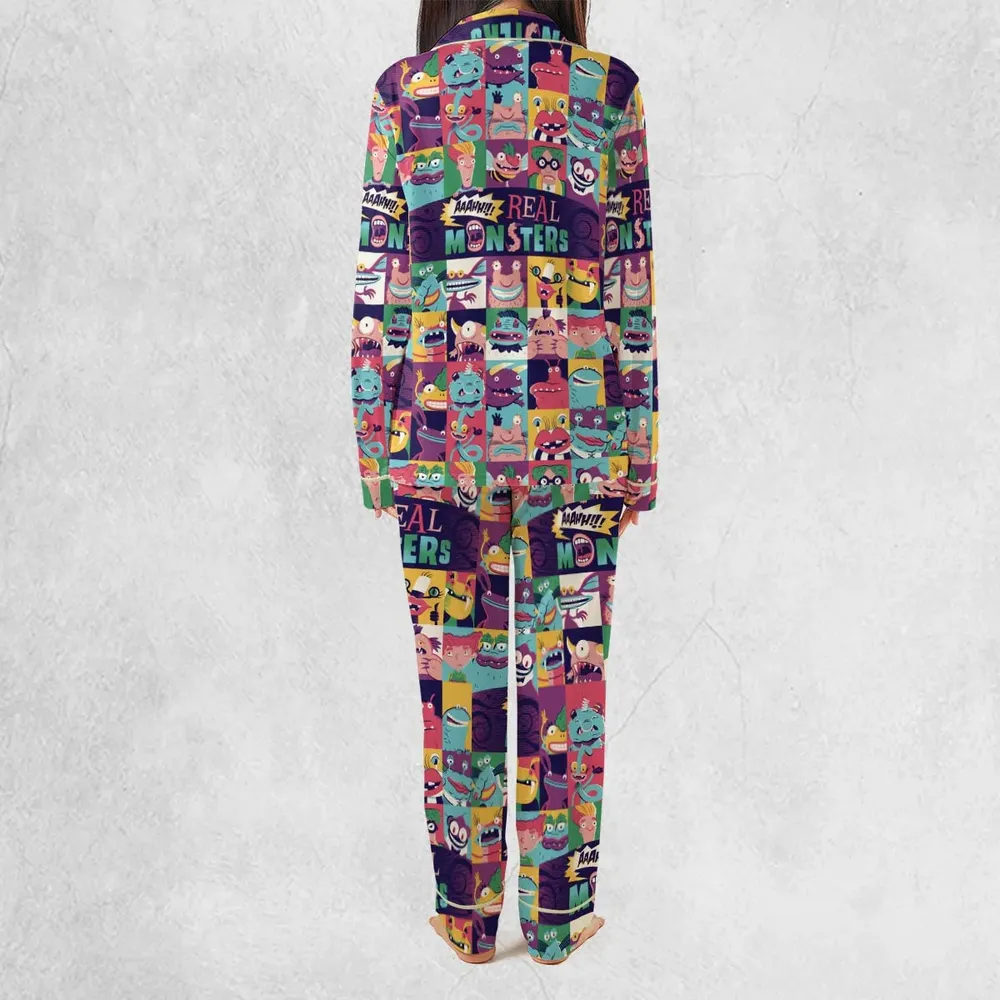 Aaahh!!! Real Monsters Characters Pattern Pajamas Set - 4