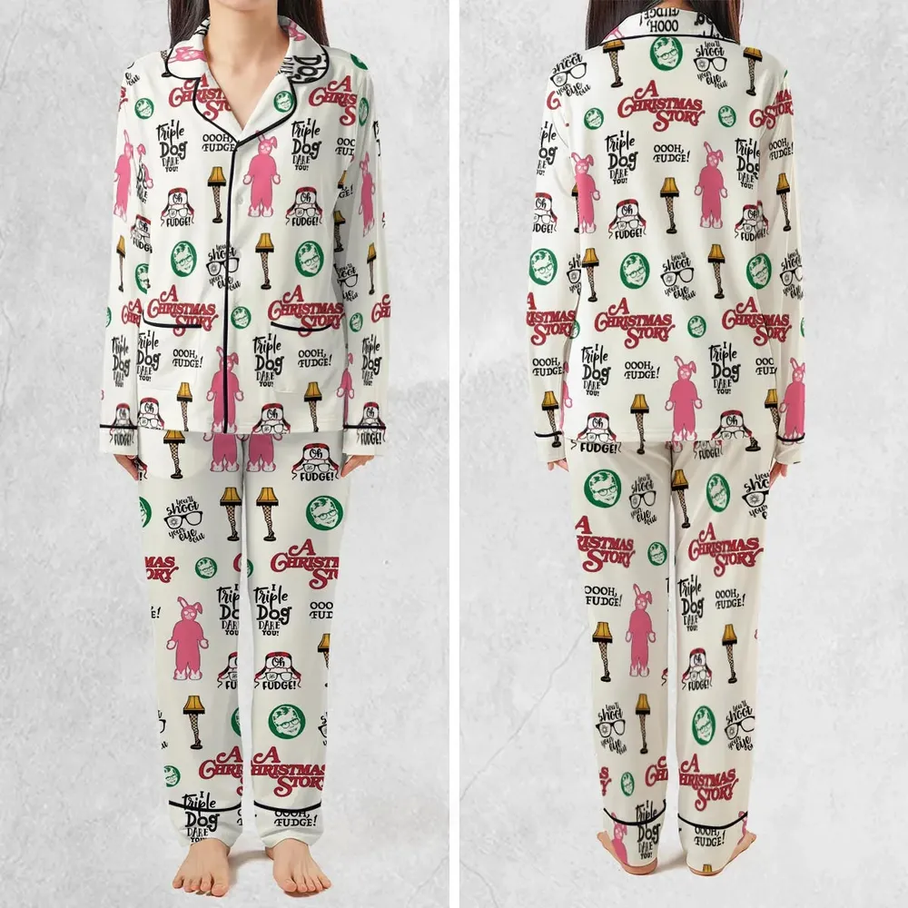 A Christmas Story Pattern Pajamas Set - 2
