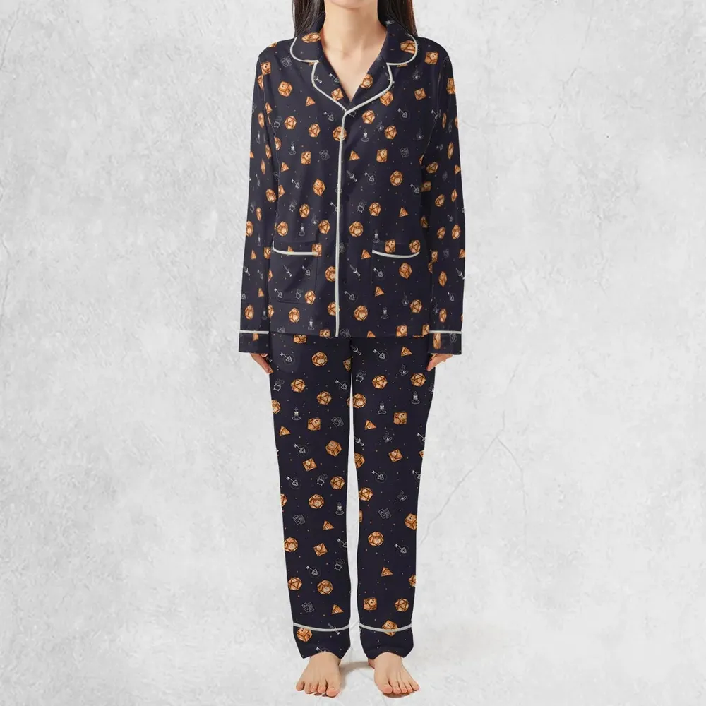 Halloween Dices Pattern Pajamas Set - 3