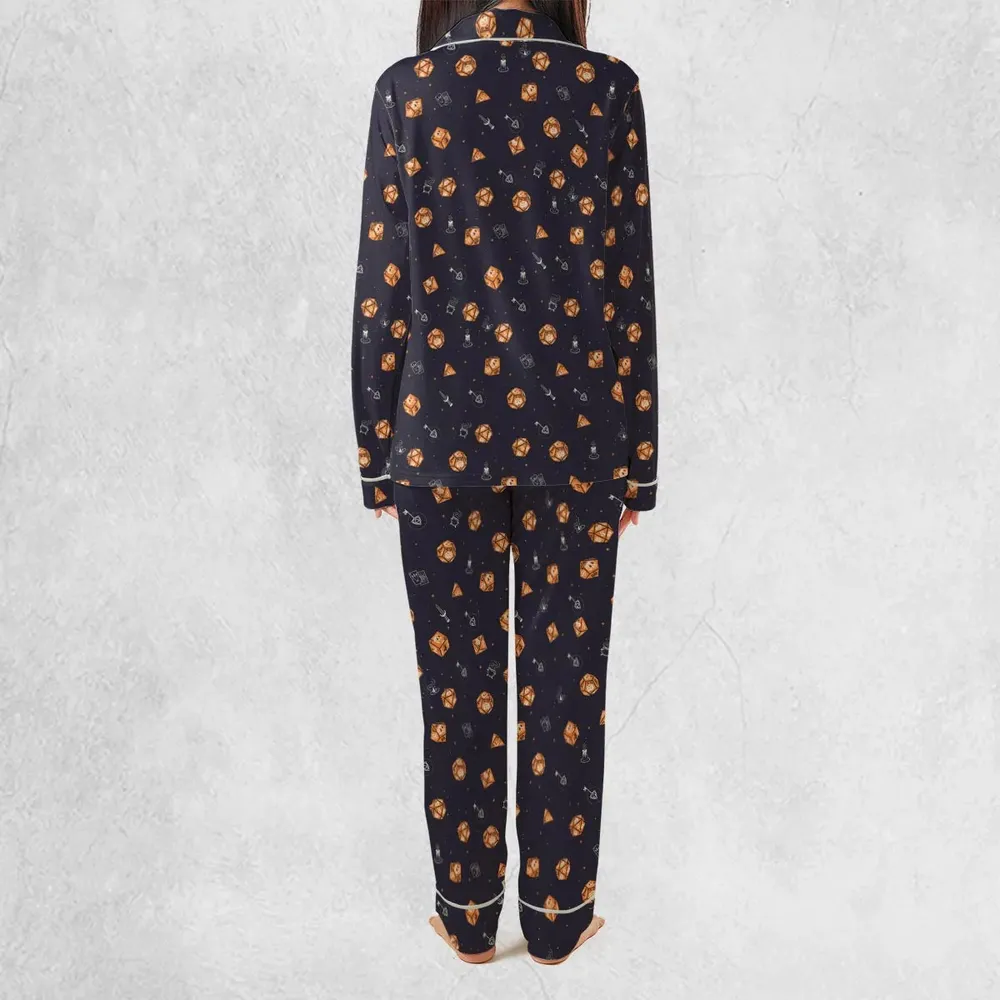 Halloween Dices Pattern Pajamas Set - 4