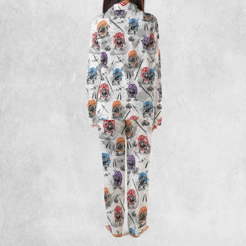 TMNT Characters Sumi-E Pattern Pajamas Set - 4