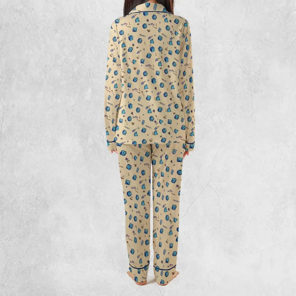 RPG DND Dices Pattern Pajamas Set - 4