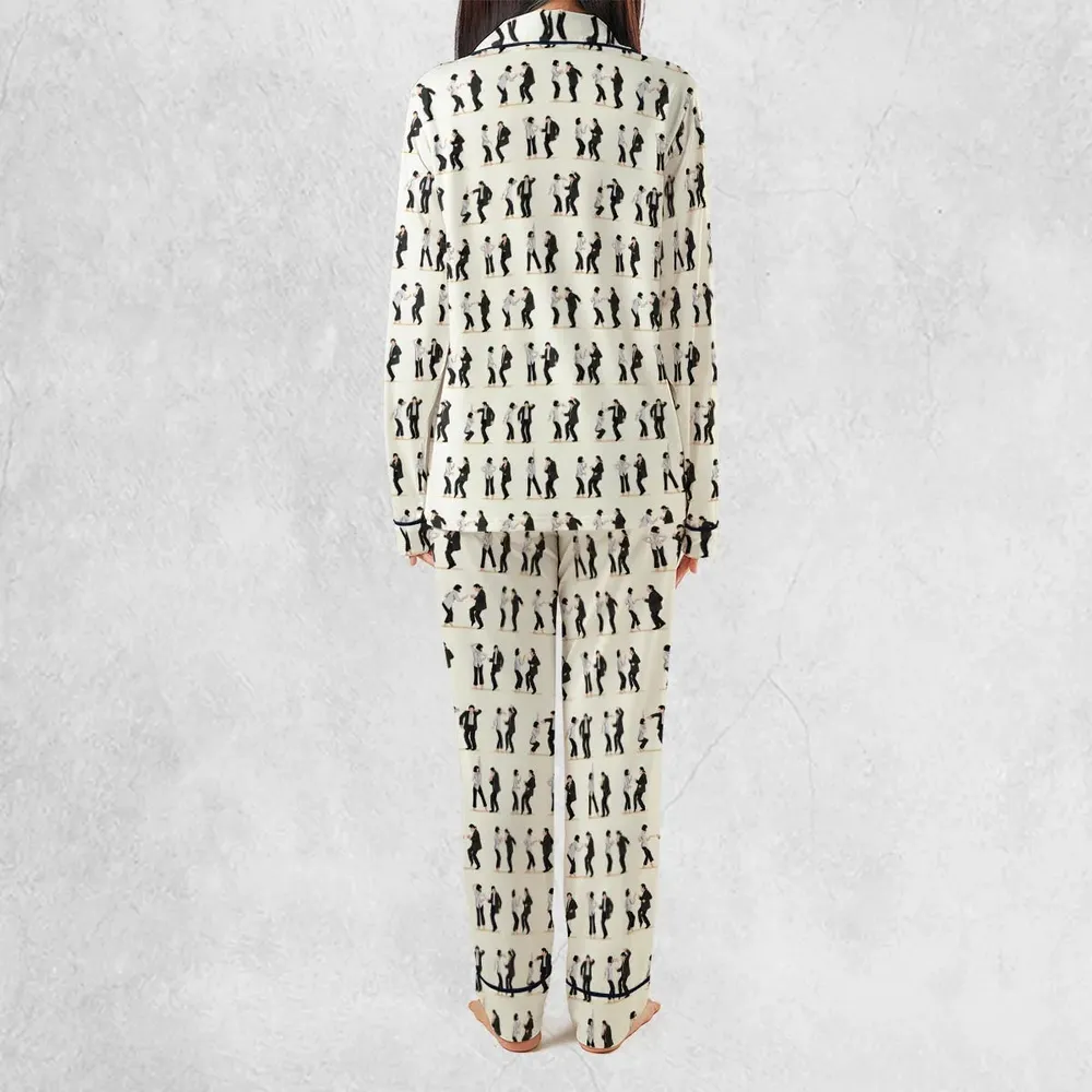 Mia Wallace and Vincent Vega Dance Pulp Fiction Pajamas Set - 4
